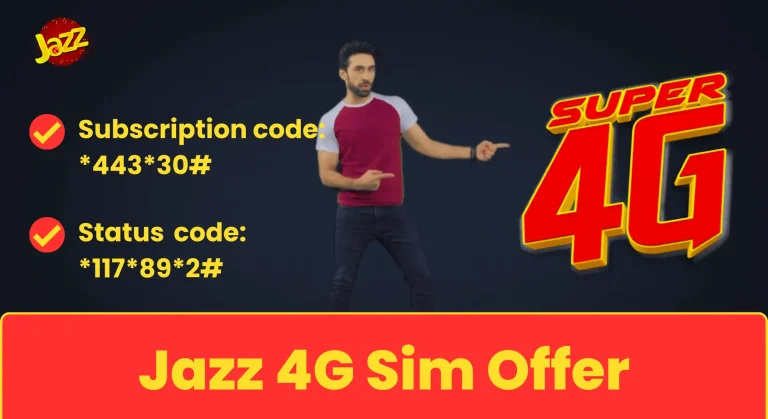 Jazz 4G Sim Offer – Subscription Code & Package Details